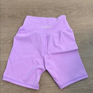 P'tula Purple Bike Shorts High Waist Stretch